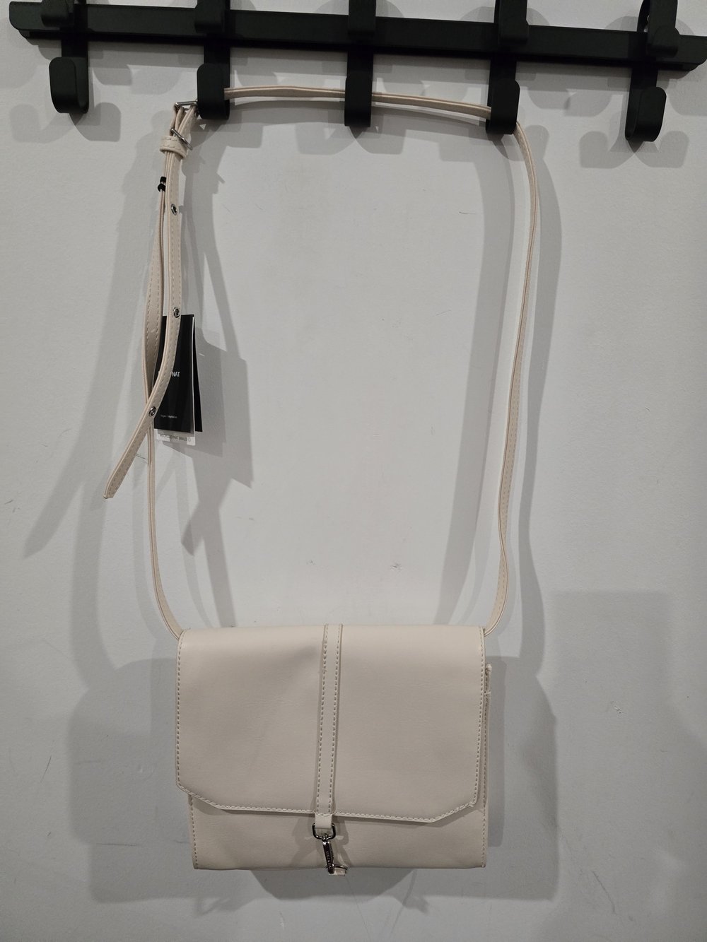 Matt & Nat Cream Crossbody Bag with Front Clasp NEW - A Few Marks